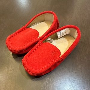 Janie and Jack genuine leather suede toddler kids shoes loafers.